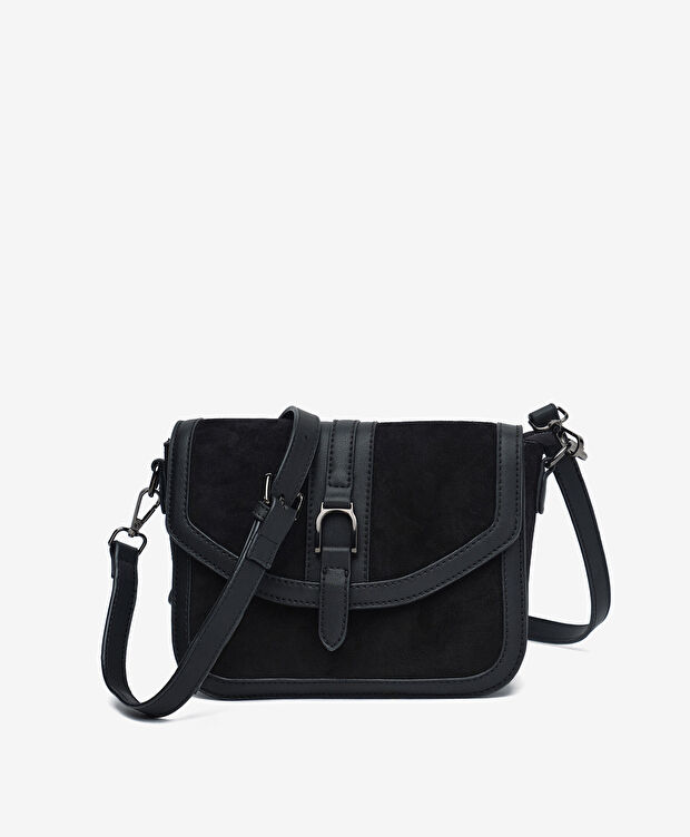 Kadın Siyah Hakiki Deri Çapraz Çanta - 1