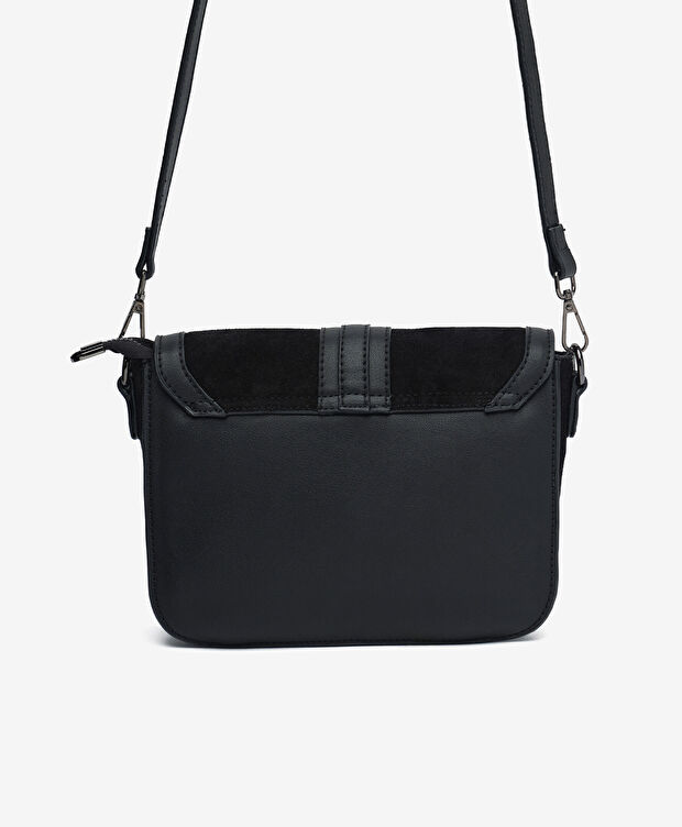 Kadın Siyah Hakiki Deri Çapraz Çanta - 3