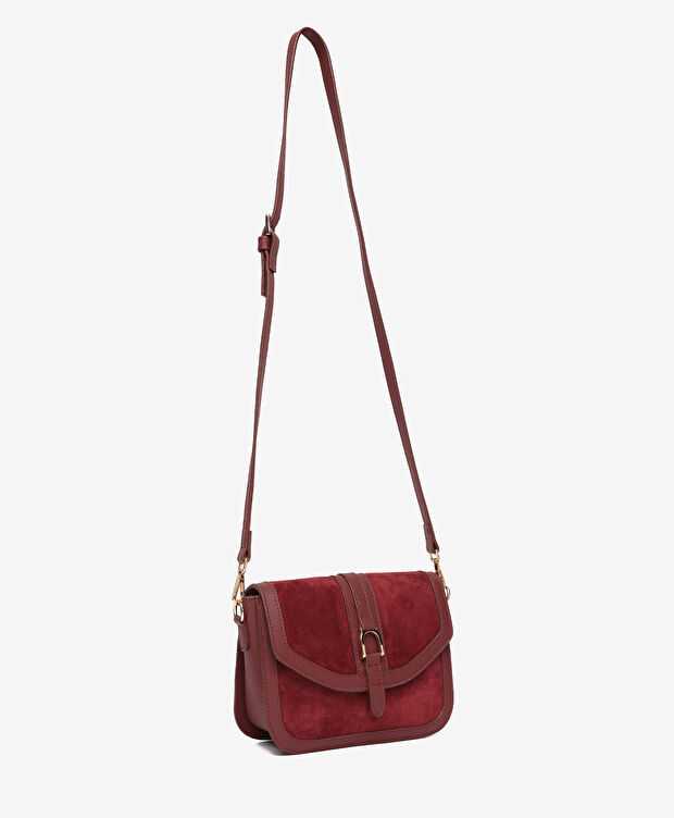 Kadın Bordo Hakiki Deri Çapraz Çanta - 6