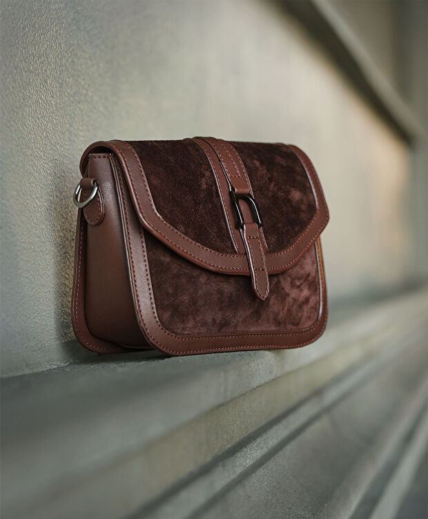 Kadın Kahverengi Hakiki Deri Çapraz Çanta - 6