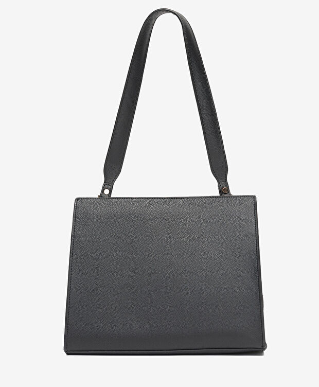 Kadın Siyah Hakiki Deri Kol Çantası - 3