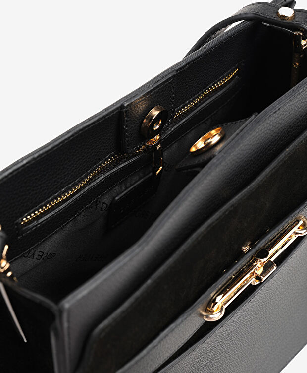 Kadın Siyah Hakiki Deri Kol Çantası - 4