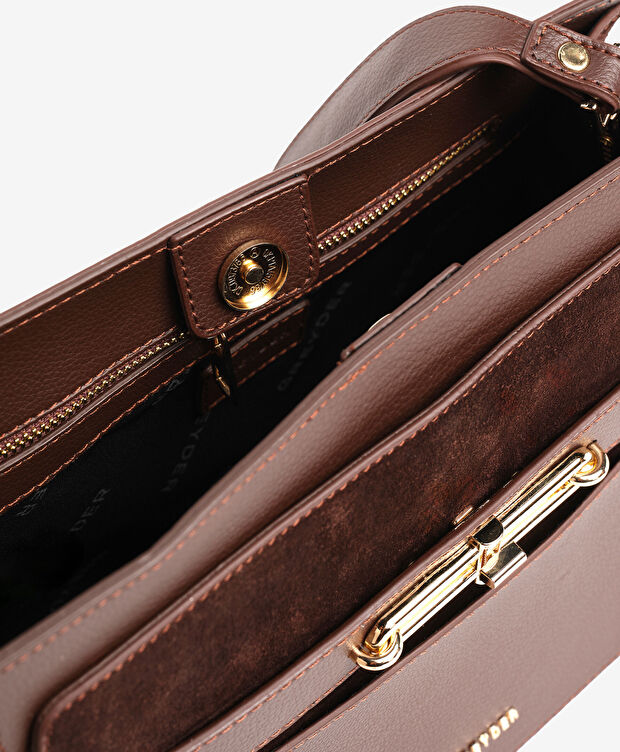 Kadın Kahverengi Hakiki Deri Kol Çantası - 4