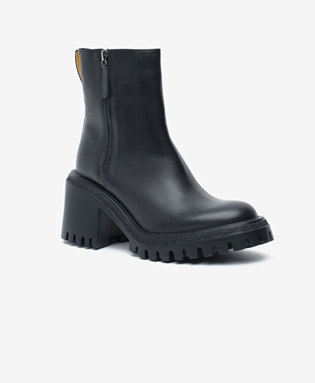 Kadın Siyah Hakiki Deri Topuklu Bot - 2