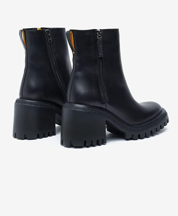 Kadın Siyah Hakiki Deri Topuklu Bot - 4