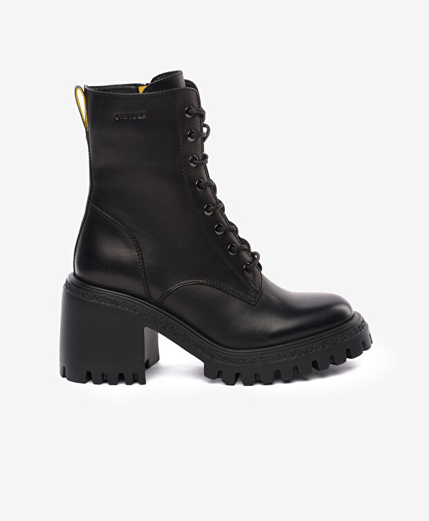 Kadın Siyah Hakiki Deri Topuklu Bot - 1