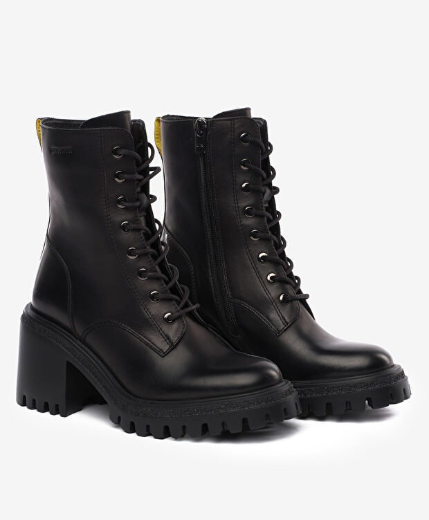 Kadın Siyah Hakiki Deri Topuklu Bot - 3