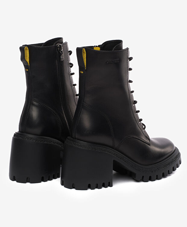 Kadın Siyah Hakiki Deri Topuklu Bot - 4