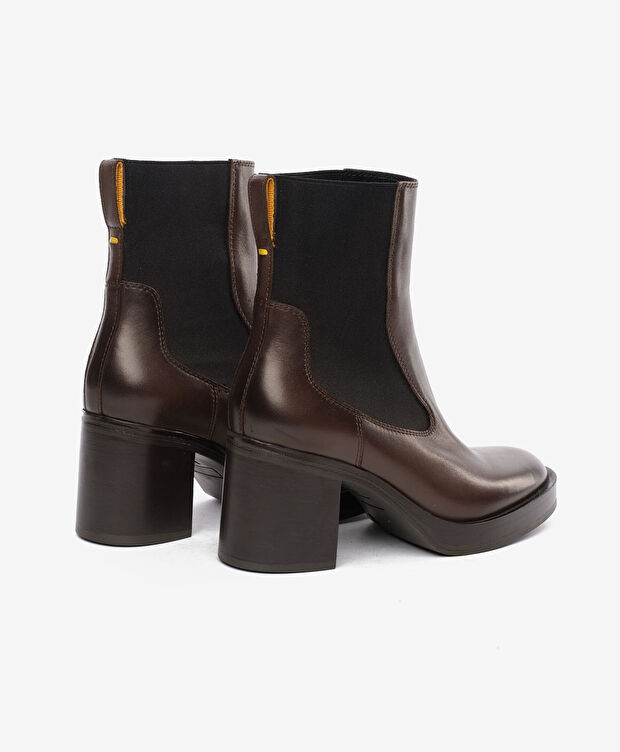 Kadın Kahverengi Hakiki Deri Topuklu Bot - 4