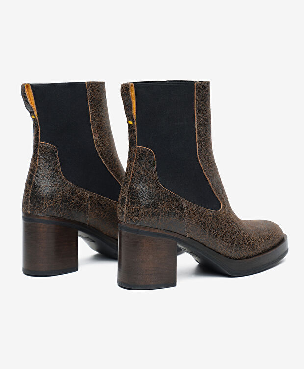 Kadın Kahverengi Hakiki Deri Topuklu Bot - 4