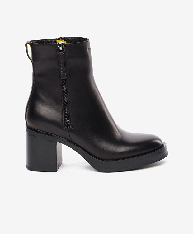 Kadın Siyah Hakiki Deri Topuklu Bot - 1