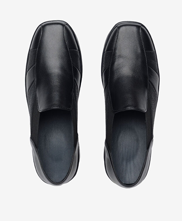 Kadın Siyah Hakiki Deri Comfort Ayakkabı - 5