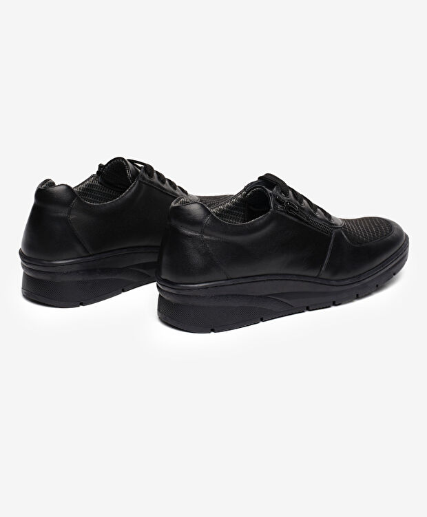 Kadın Siyah Hakiki Deri Comfort Ayakkabı - 4