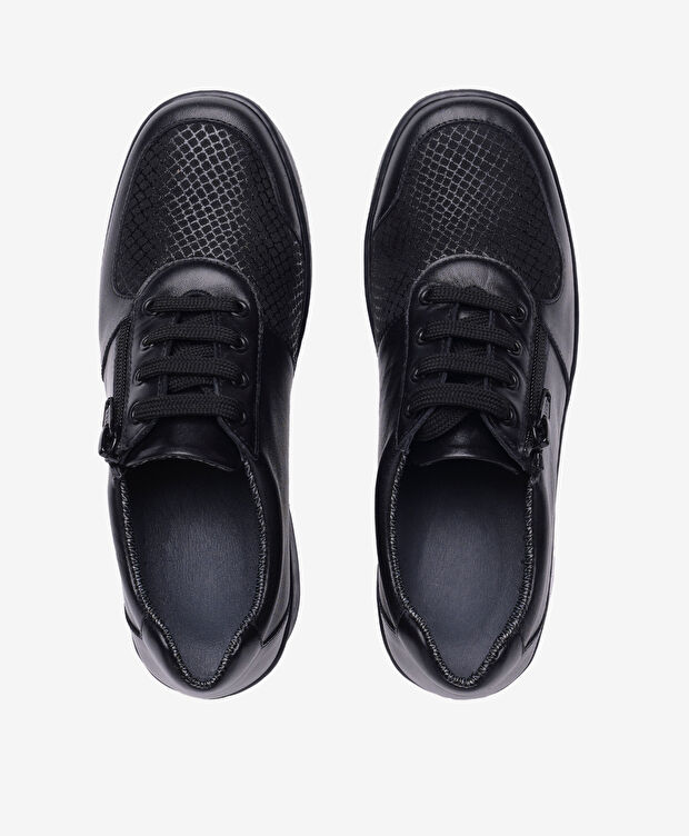 Kadın Siyah Hakiki Deri Comfort Ayakkabı - 5