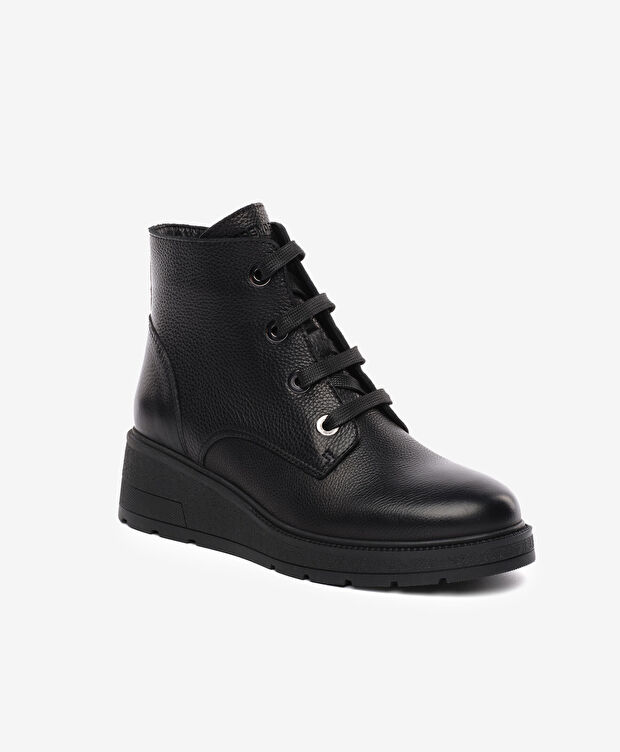 Kadın Siyah Hakiki Deri Comfort Bot - 2