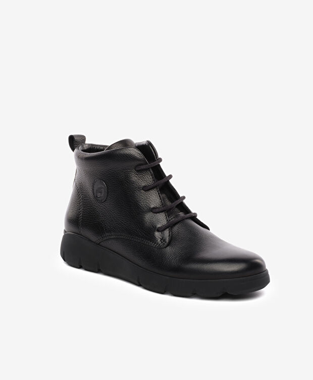 Kadın Siyah Hakiki Deri Comfort Bot - 2