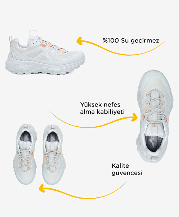 Kadın Açık Gri Su Geçirmez Outdoor Ayakkabı - 2