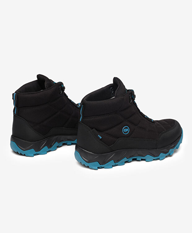 Kadın Siyah Lacivert Hakiki Deri Su Geçirmez Outdoor Bot - 4