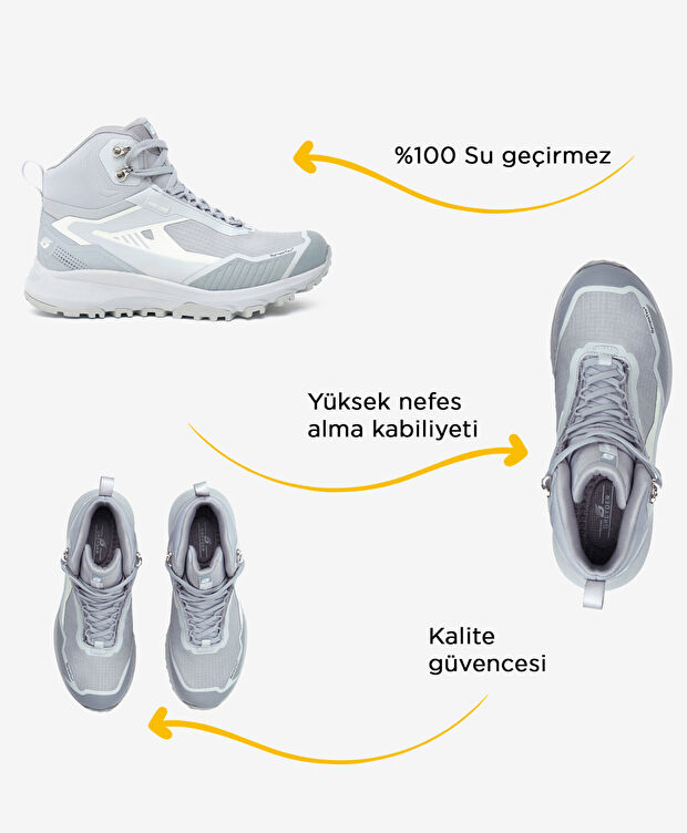 Kadın Açık Gri Su Geçirmez Outdoor Bot - 2