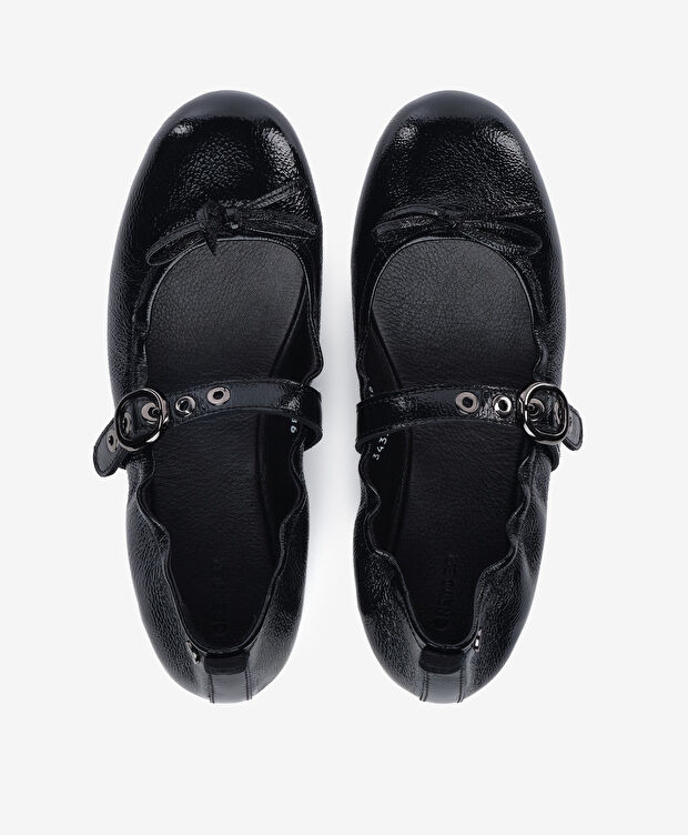 Kadın Siyah Hakiki Deri Babet - 5