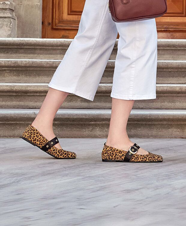 Kadın Leopar Hakiki Deri Babet - 8