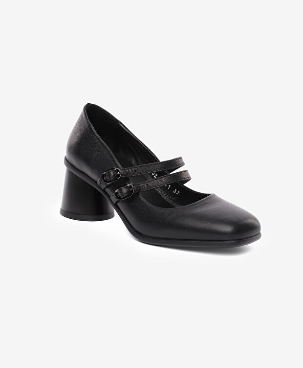 Kadın Siyah Hakiki Deri Klasik Ayakkabı - 2