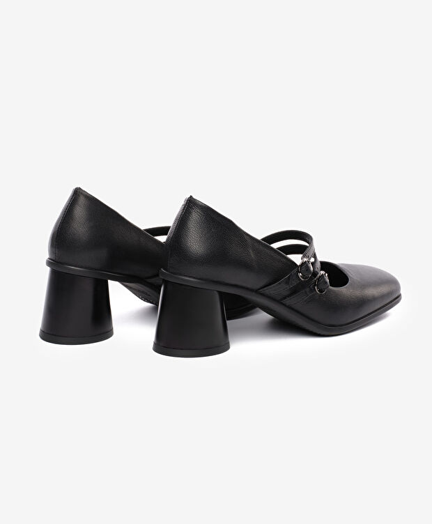 Kadın Siyah Hakiki Deri Klasik Ayakkabı - 4