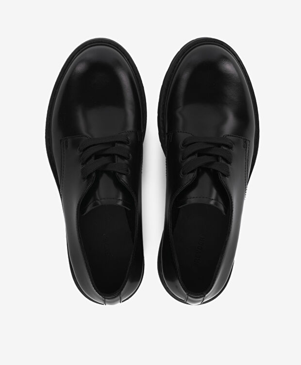 Kadın Siyah Hakiki Deri Oxford Ayakkabı - 5