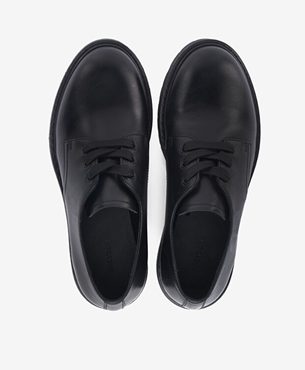 Kadın Siyah Hakiki Deri Oxford Ayakkabı - 5