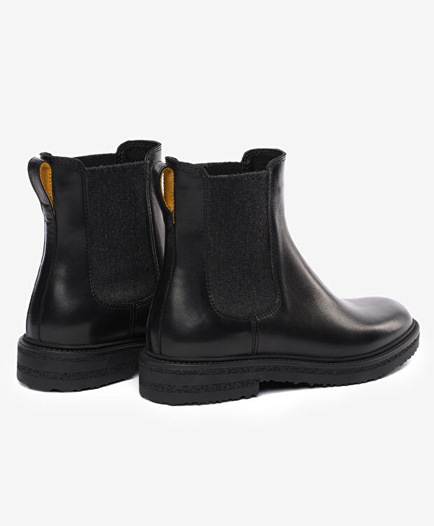 Kadın Siyah Hakiki Deri Chelsea Bot - 4