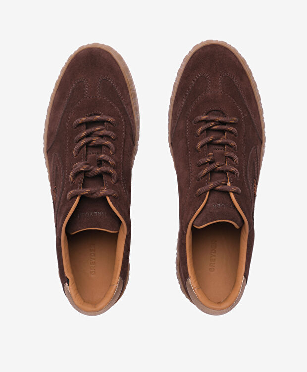 Kadın Kahverengi Hakiki Deri Sneaker Ayakkabı - 5