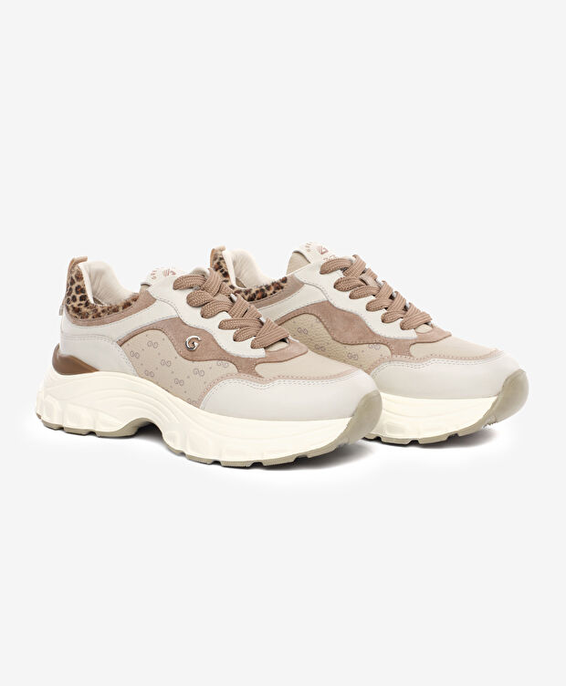 Kadın Kirli Beyaz Hakiki Deri Spor Ayakkabı - 3