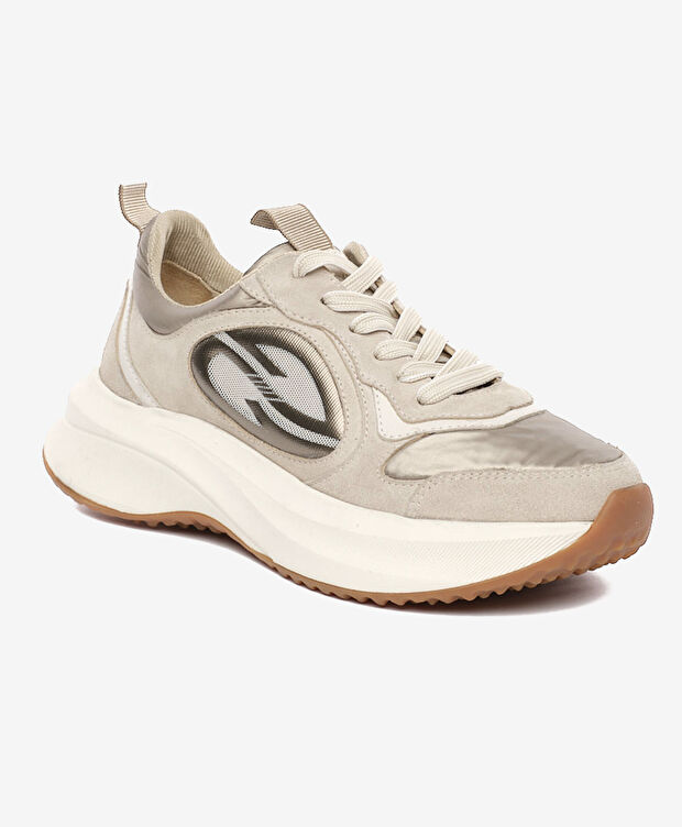 Kadın Bej Hakiki Deri Spor Ayakkabı - 2