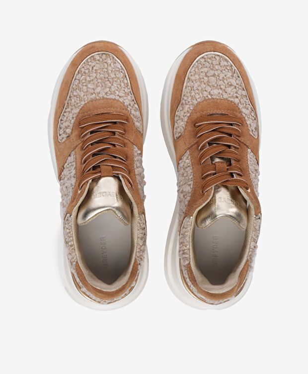 Kadın Taba Hakiki Deri Spor Ayakkabı - 5