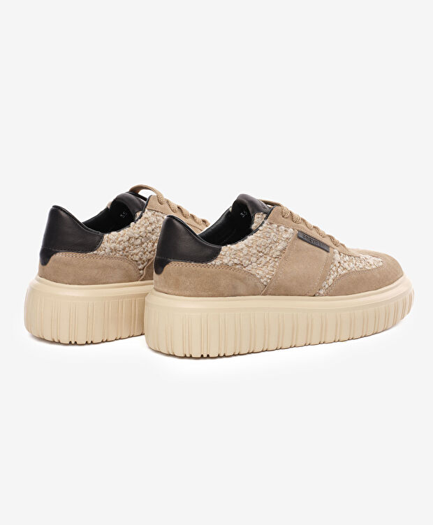 Kadın Vizon Hakiki Deri Sneaker Ayakkabı - 4