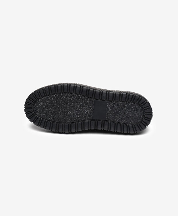 Kadın Siyah Hakiki Deri Sneaker Ayakkabı - 6