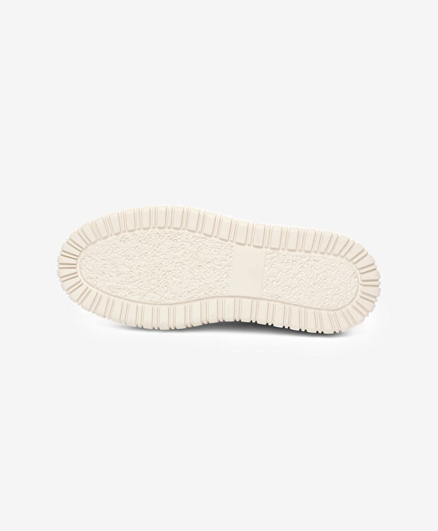 Kadın Bej Hakiki Deri Sneaker Ayakkabı - 6