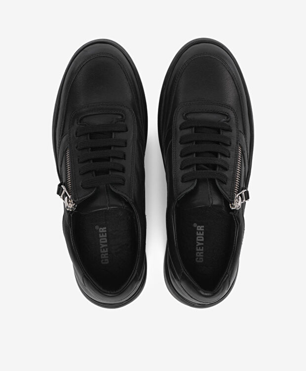 Kadın Siyah Hakiki Deri Ayakkabı - 5