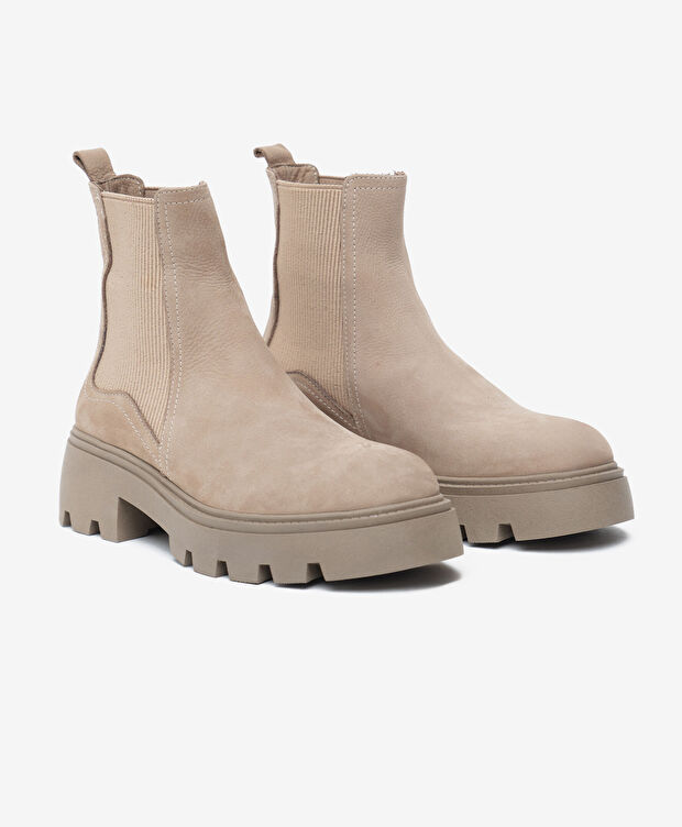 Kadın Vizon Nubuk Hakiki Deri Chealse Bot - 3