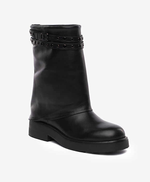 Kadın Siyah Hakiki Deri Bot - 2