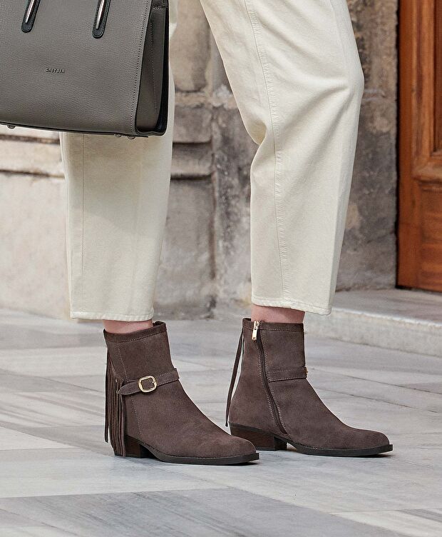 Kadın Vizon Hakiki Deri Bot - 7