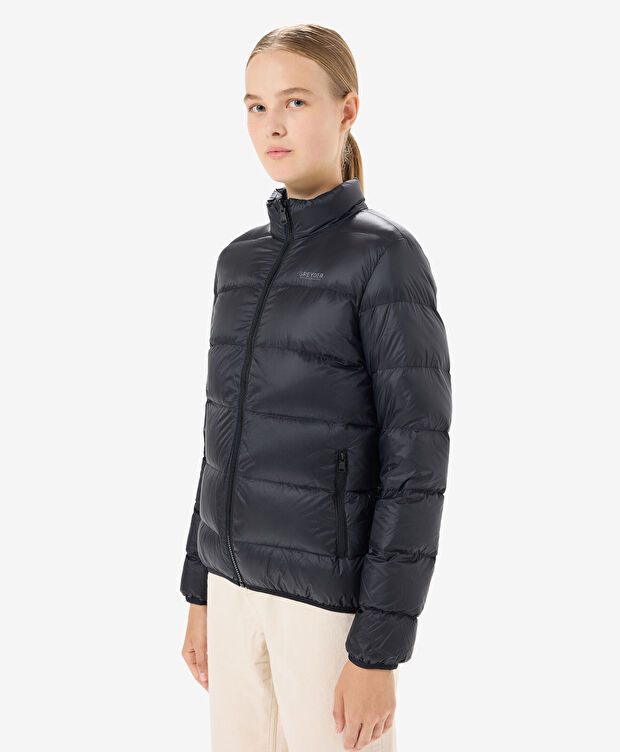 Kadın Siyah Su Dayanıklı Kaz Tüyü Mont - 7