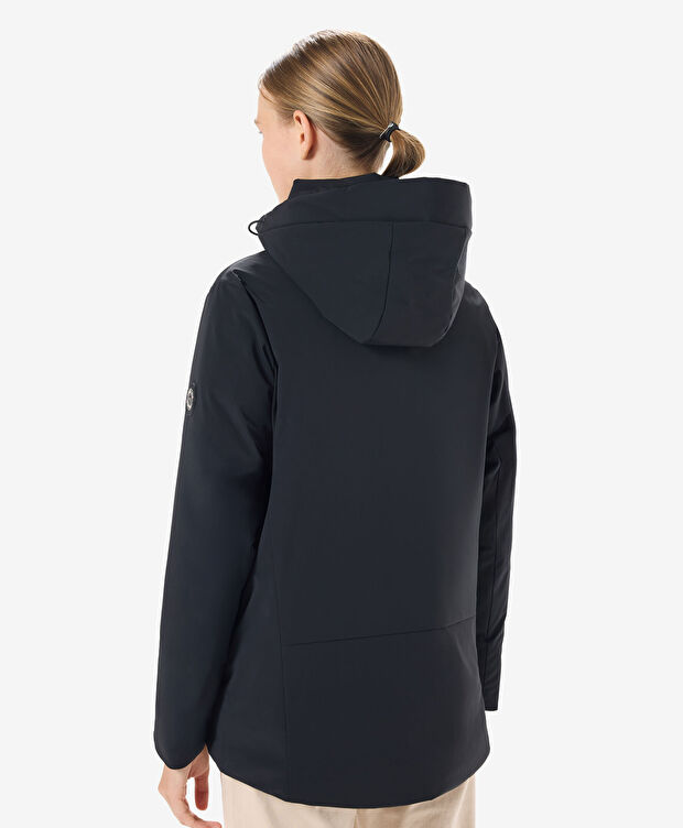 Kadın Siyah Suya Dayanıklı Kaz Tüyü Mont - 2