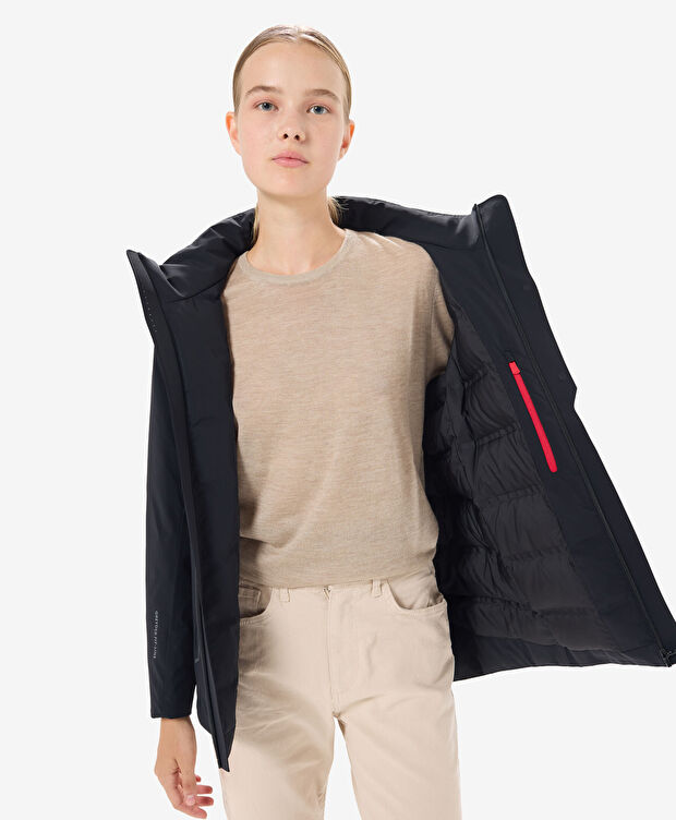 Kadın Siyah Suya Dayanıklı Kaz Tüyü Mont - 5