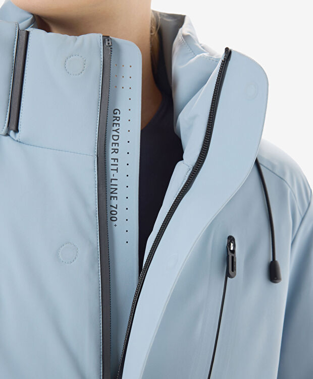 Kadın Açık Mavi Suya Dayanıklı Kaz Tüyü Mont - 7