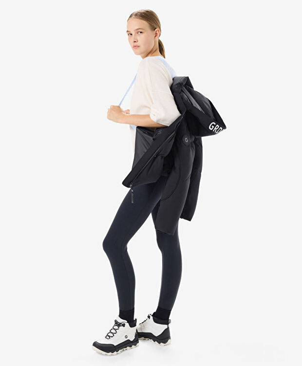 Kadın Siyah Suya Dayanıklı Kaz Tüyü Mont - 7