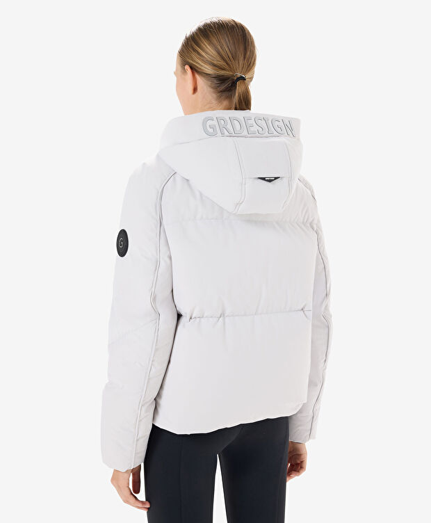 Kadın Ekru Suya Dayanıklı Kaz Tüyü Mont - 2