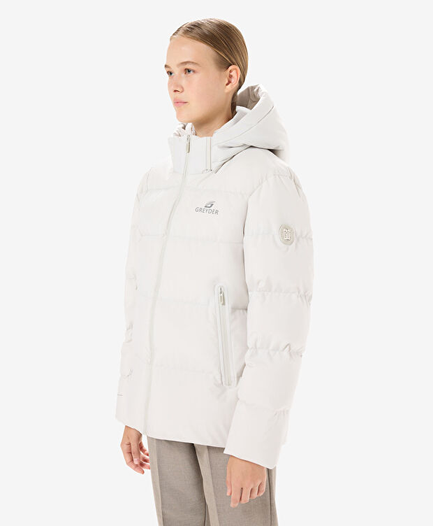 Kadın Ekru Suya Dayanıklı Kaz Tüyü Mont - 3