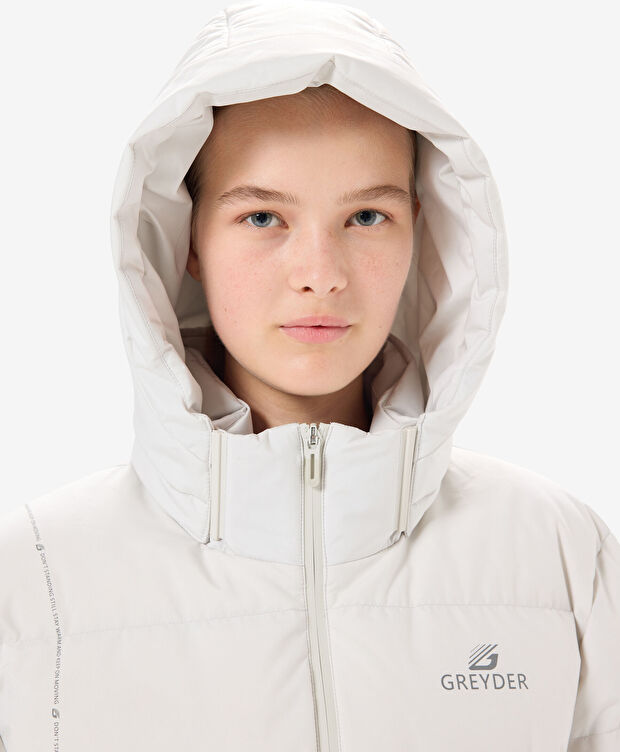 Kadın Ekru Suya Dayanıklı Kaz Tüyü Mont - 6