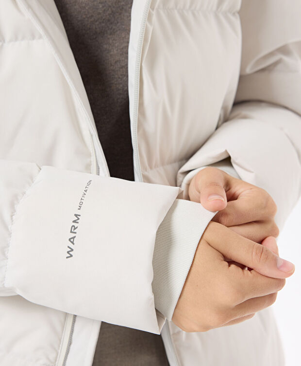 Kadın Ekru Suya Dayanıklı Kaz Tüyü Mont - 7